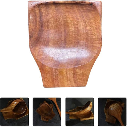 Ipetboom Wood Spoon Holder Premium Smooth Wooden Spoon Rest for Kitchen Countertop Utensil Stand Practical Cooking Accessory for Home Restaurants and Dining