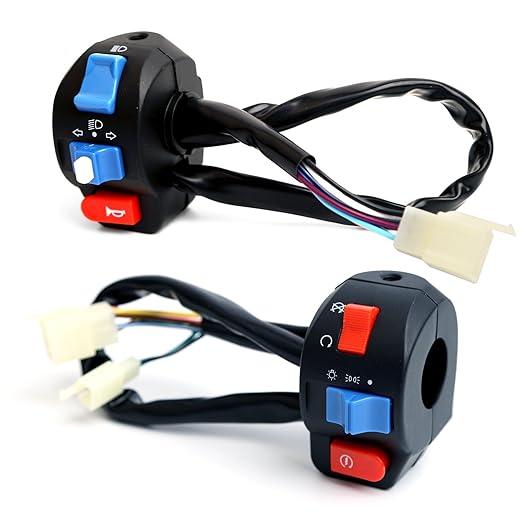 Zuma Chinese Scooter Waterproof Aluminum 78'' 22mm LeftRight Side Handle Switch Control Assembly Set with Ignition Cutoff Function for Disc Brake System GY6 50cc 125cc 150cc Moped Scooter Motorcycle