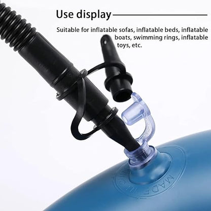 Air Hammer Inflation Pump  Heavy Duty Large Capacity Portable Manual Rapid Air Pump with Universal Adaptors 3 Nozzle for Outdoor, Swimming Ring, Mattress, Pool Floats, Inflatable Toys