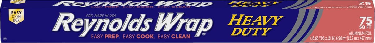 Reynolds Wrap Heavy Duty Aluminum Foil, 18 in, 75 sq ft