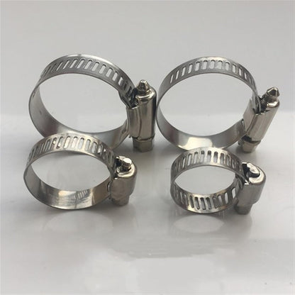 60 PCS/Box Multi Size 8mm-38mm Stainless Steel Hoop Clamp Hose Clamp Stainless Steel Set automotive pipes clip Fixed tool Pipe Clamps