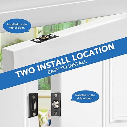 Closet Door Ball Catch,Stainless Steel Catch Adjustable,Drive in Ball Catch with Strike Plate for Closet Doors,for Invisible Pantry Ball Bearing Door Latch Black-3 Pack
