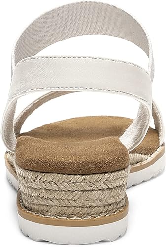 DREAM PAIRS Womens Espadrilles Ankle Stretch Elastic Strap Open Toe Wedges Flats Sandals