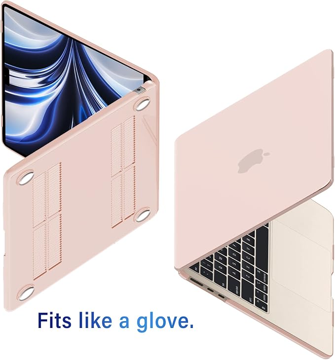 IBENZER Compatible with 2025 2024 2023 MacBook Air 15 Inch Case M4 A3241 M3 A3114 M2 A2941, Hardshell Case KeyboardCoverType-C for Mac Air 15.3" Liquid Retina Display, Sakura Pink, AT15-SKPK1TC