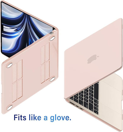 IBENZER Compatible with 2025 2024 2023 MacBook Air 15 Inch Case M4 A3241 M3 A3114 M2 A2941, Hardshell Case KeyboardCoverType-C for Mac Air 15.3" Liquid Retina Display, Sakura Pink, AT15-SKPK1TC