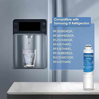 Waterdrop DA29-00020B Replacement for Samsung Water Filter HAF-CINEXP, DA29-00020B, HAF-CIN, DA29-00020B-1, RF28HMEDBSR, RF263BEAESR, RS25J500DSR, RF263TEAESG, HDX FMS-2, DA97-08006A-1, 1 Filter