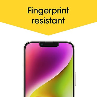 OtterBox TRUSTED GLASS Screen Protector for iPhone 14, iPhone 13  iPhone 13 Pro, Flawless Touch Response, Fingerprint Resistant, Precision Fit, Vibrant Clarity