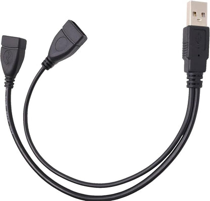 USB Splitter Data Charger Cable USB 2.0 Male to Dual Data USB Female 1 to 2 Splitter Charging Extension Power Cord Cable for Computer and Mobile Phone Data Cable Transmission Charging