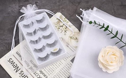 YunKo 100pcs Organza Bags 6x9 Inches Drawstring Jewelry Gift Mesh Bags Fruit Protection Bag White Sheer Organza Wedding Favor Bag