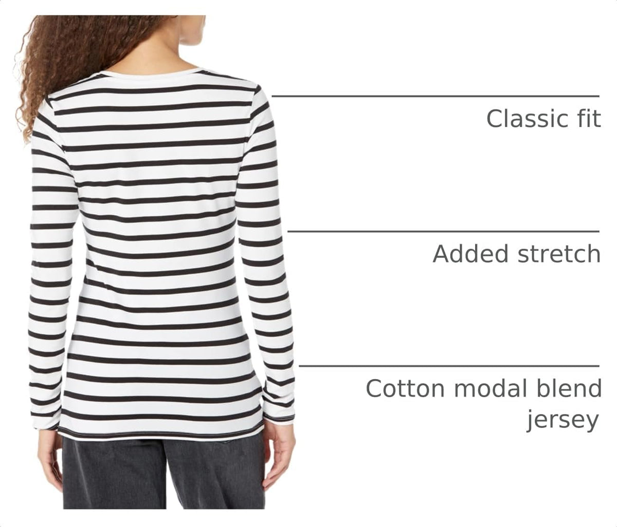 Essentials Women's Regular-Fit Long-Sleeve Crewneck T-Shirt (Available in Plus Size)