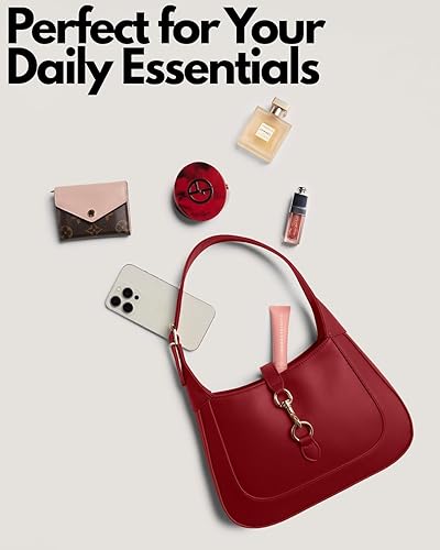 Shoulder Bag for Women - Small Shoulder Purses - Cute Trendy Hobo Handbags - Adjustable Strap Vegan Leather