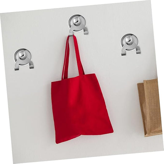 Stainless Steel Suction Cup Hook for Shower and Kitchen Strong Suction Hooks for Hanging Coats Towels and Accessories No Trace Design for Bathroom and Home Use