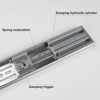 LONTAN 1 Pair Soft Close Drawer Slides 18 Inch Heavy Duty Cabinet Rails