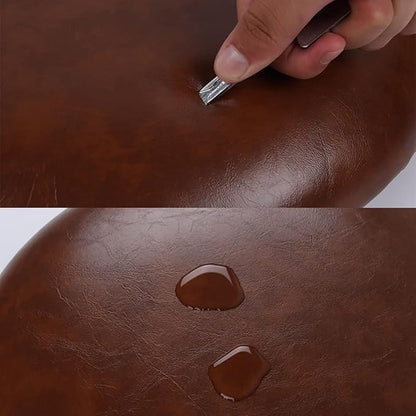 Waterproof Round Chair Cushion, Round Dining Chairs Seat Cushion PU Leather Cushion, Indoor and Outdoor Round Chair Pad Non-slip Soft Pad