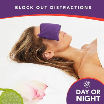 Lotus Weighted Lavender Eye PillowSleeping  Meditation MaskYoga Eye Pillow Lavender Aromatherapy Eye Pillow  Hot or Cold Pack Head Ache Relief  Sleep mask Relaxing Gift Men, Women  Employees