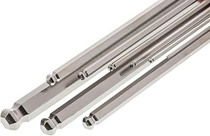Bondhus 77099 Stubby Double Ball End L-Wrench Set with BriteGuard Finish and Extra Long Arm, 9 Piece