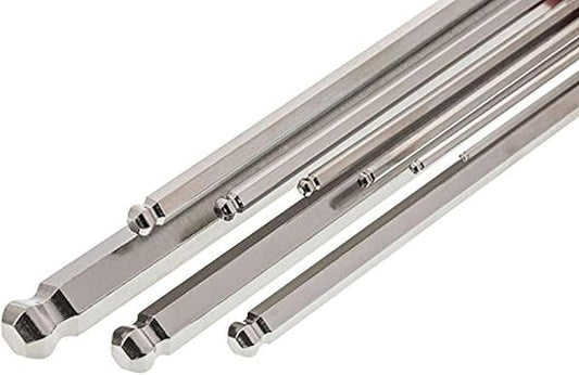 Bondhus 77099 Stubby Double Ball End L-Wrench Set with BriteGuard Finish and Extra Long Arm, 9 Piece