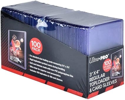 Ultra Pro 3"x4" Toploaders with Clear Sleeves - 100 Pack Box