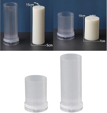 2X Long Pole Candle Pillar Making Large Cylinder Rib DIY Accessory