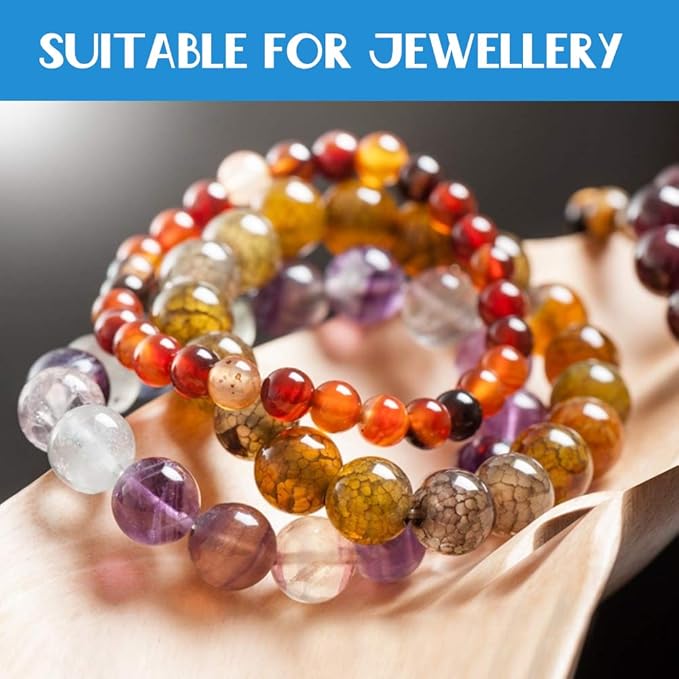 YGDZ 1.5mm Bracelet String, Elastic String Crystal Stretch Thread Clear Beading Cords for Bracelets Beading Making