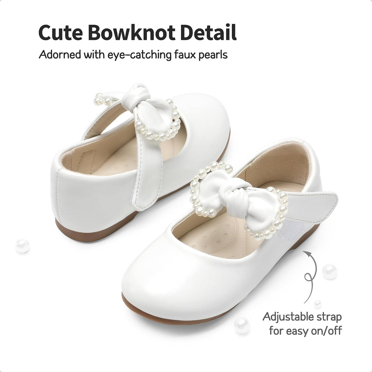 Size 11-Little Kid, DREAM PAIRS Toddler Flower Girl Dress Shoes Little Girls Mary Janes Ballet Flats Ballerina Shoes Wedding Party