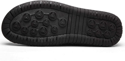Qiucdzi Men's Casual Penny Loafers Breathable Lace-up Driving Boat Shoes Handmade Flats Dress Shoes