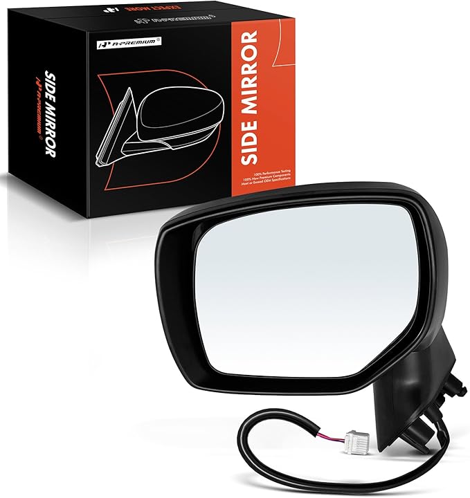 A-Premium Driver Side Power Door Mirror - Compatible with Subaru Forester 2014 2015 2016 2017 2018 - Non-Heated Manual Folding Black Outside Rear View Mirror - Replace 91036SG001