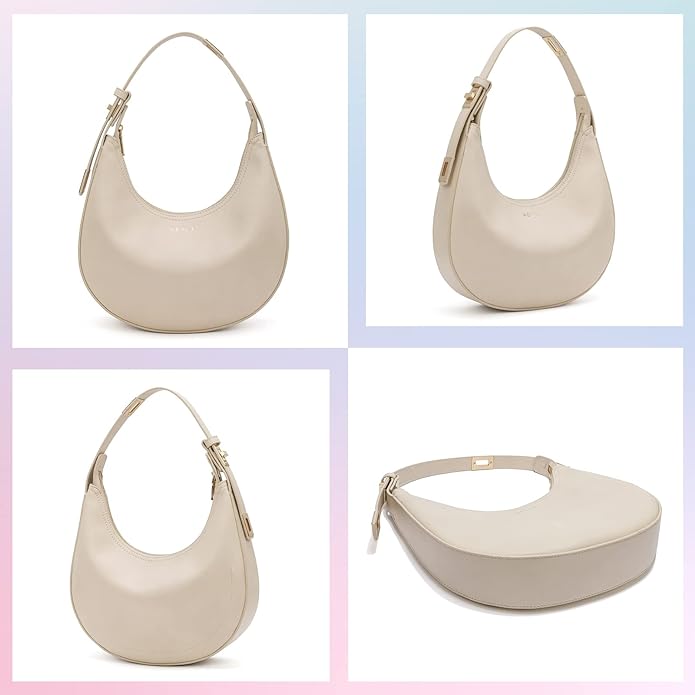 Keyli Shoulder Bag Stylish Casual Clutch Purses for Women 3 Ways Adjust Strap Hobo Handbags with Zip Closure