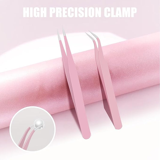 Industrial Tweezers,for Craft,Soldering, Laboratory Work, Jewelry-Making,for Modeling, Electronic Repair (2pcs black)
