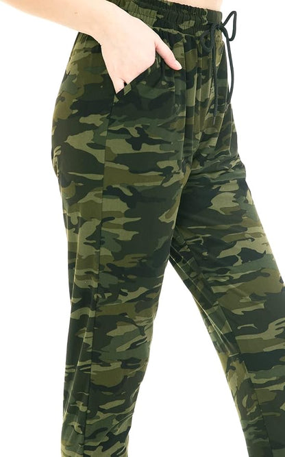 Medium Size Leggings Depot Women's Jogger Track Cuff Sweatpants with Pockets for Yoga, Workout.