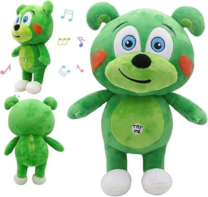 Verceco Singing Stuffed Animals Green Bear Music Plush Toys for Toddler 1-3 Stuffed Bear Plushies Toys for Kids Birthday 12"