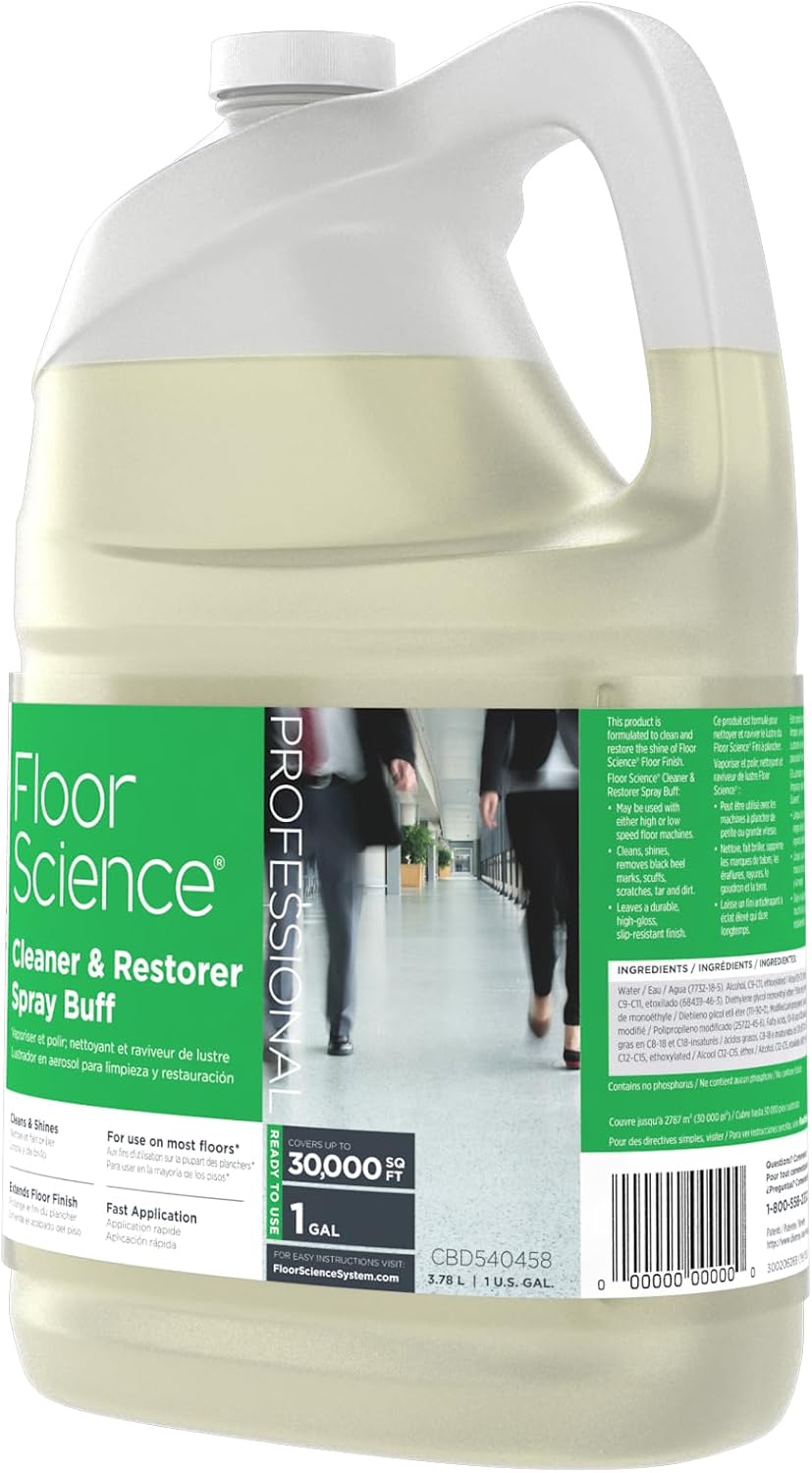 Diversey Floor Science Cleaner & Restorer Spray Buff, Ready to Use, 1 gal