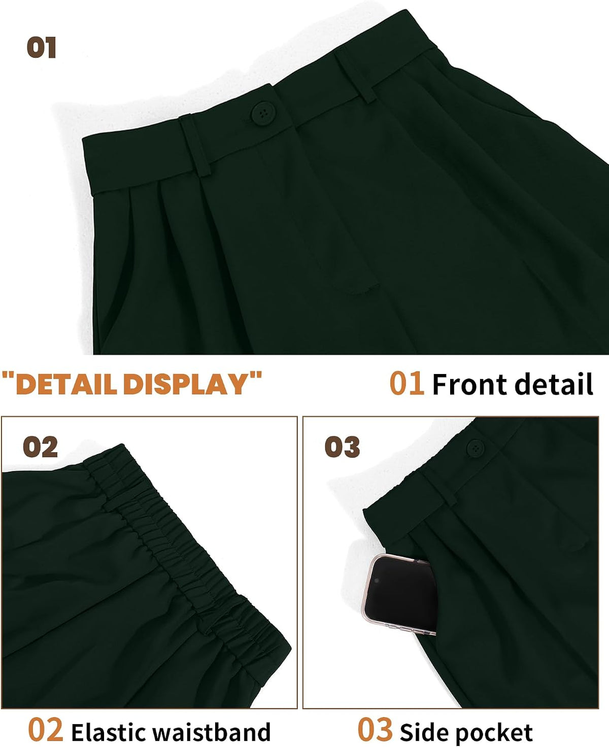 Size Medium, Regular Length, KICZOY Women's Corduroy Loose Mid Rise Pant Casual Fall Straight Leg Elastic Waist Pants with Pockets.
