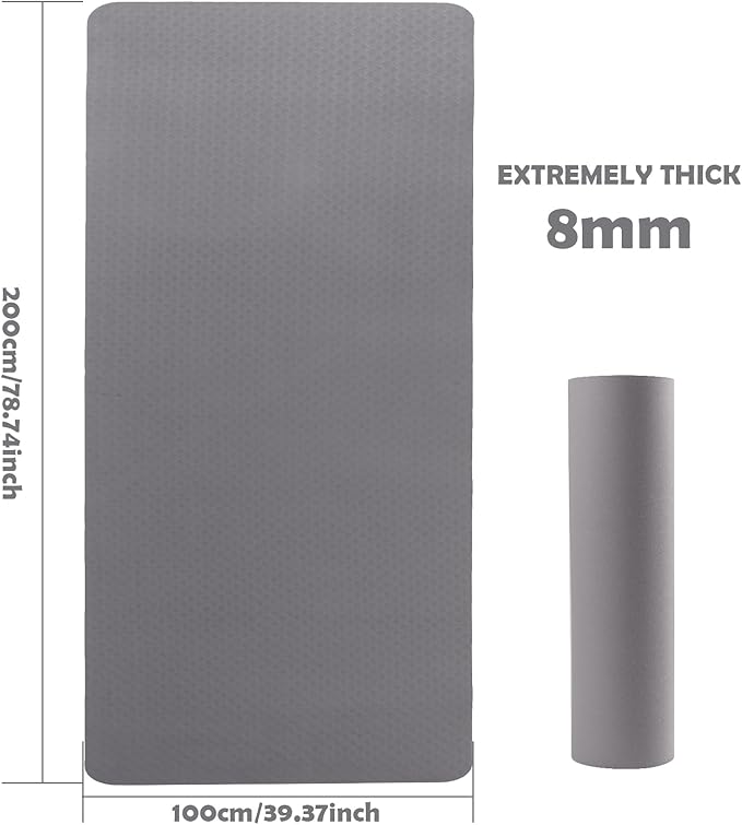FrenzyBird Yoga Mat (78 "x 39" x 1/3 "), Wide Workout Mat for Men and Women, Yoga Mat Thick Exercise Mats for Home Workout, Yoga, Pilates ?8mm?