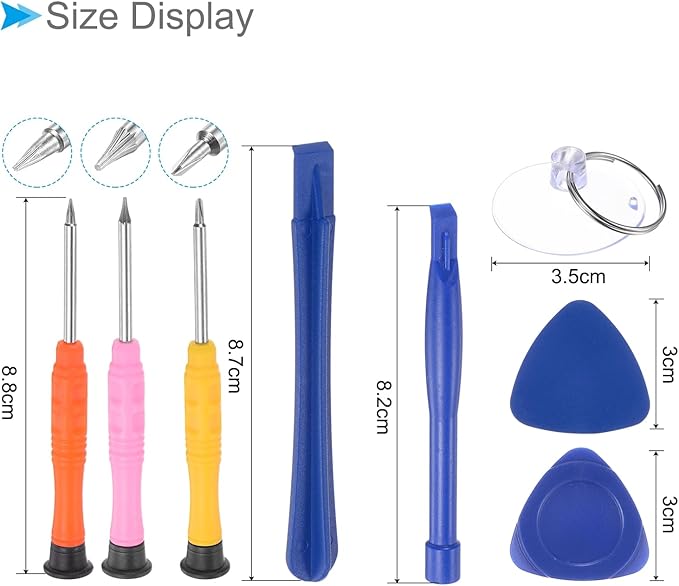 Electronics Repair Kit, 8.8cm Length Screwdriver, Magnetic Precision Screwdriver Opening Pry Tool - (Applications: for Watches Repair), 8-Pieces