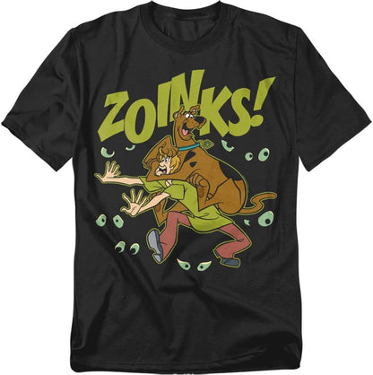 Popfunk Scooby-Doo and Shaggy Zoinks! T-Shirt, Black