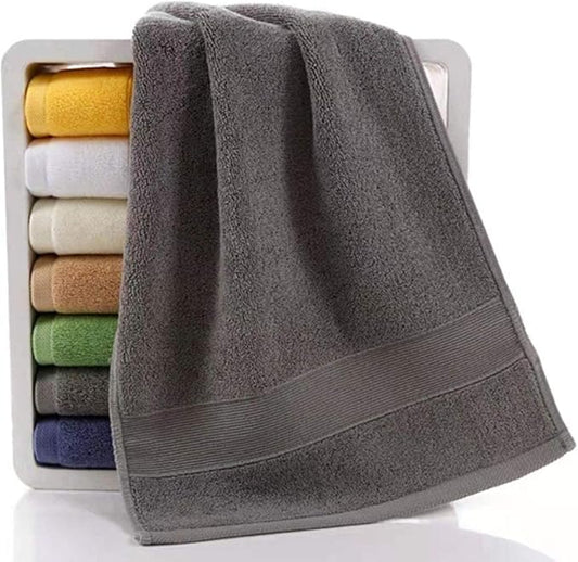 Lchkrep Cotton Hand Towels 2 Pack, Salon Thick Bath Hand Towel,Gym Towel 14" x 30", Face Cloth, Soft and Absorbent Washcloths Set for Home Bathroom Hotel (Gray)A
