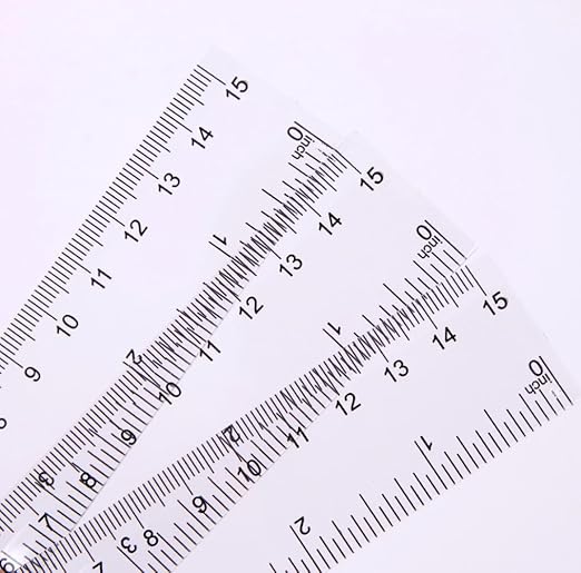 1 Piece 15 cm Reusable Plastic Transparent Ruler Double-Sided Printing inch cm Nice Processing