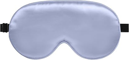 Sleep Mask, Silk Eye Mask for Sleeping with Adjustable Strap, Blindfold Eyeshade for Men/Women, Comfortable Soft Eye Cover Eyeshade for Night Sleep (Light Purple)