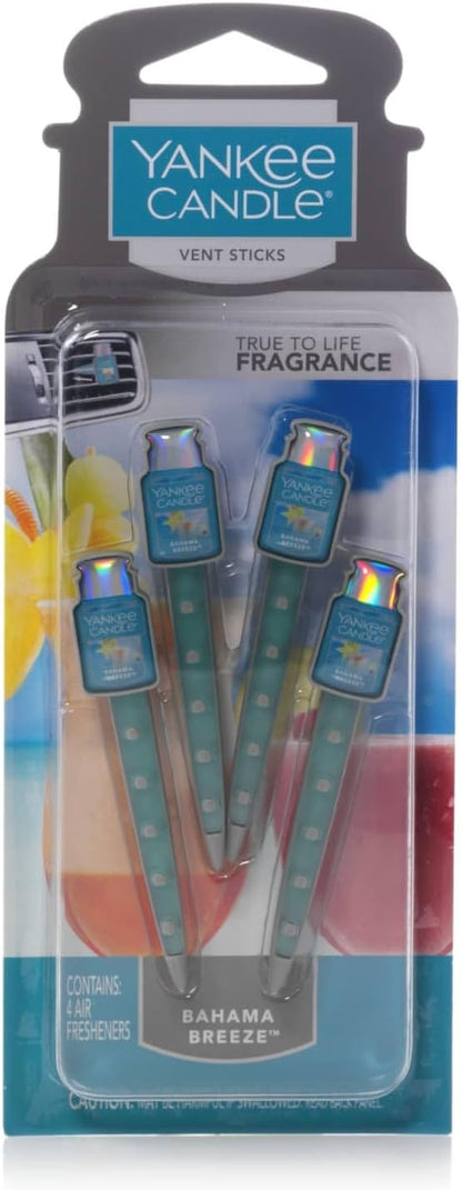 Yankee Candle Car Air Fresheners Car Vent Stick Bahama Breeze Scented Includes 3 Odor Neutralizing Sticks Each Lasts Up To 2 Weeks