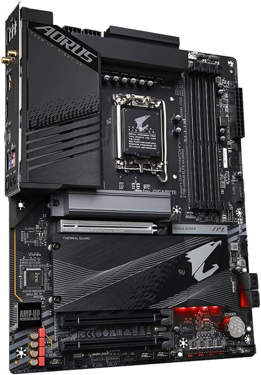 GIGABYTE Z790 AORUS ELITE AX DDR4 Intel LGA 1700 ATX Motherboard, 4x DDR4 128GB, 3x PCI-E x16, 4x M.2, 4x SATA, 5x USB 3.2, 1x USB-C, 4x USB 2.0