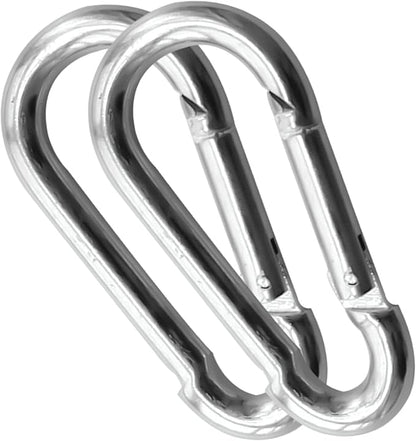 30Pack Heavy Duty Spring Snap Hooks 4Inch, 38Au Carabiner Clips for Swing, Large Steel Chain Quick Links Safety Buckle Connector for Hammock Fitness Gym Outdoor Boating, M10 Snap Hook Carabiners