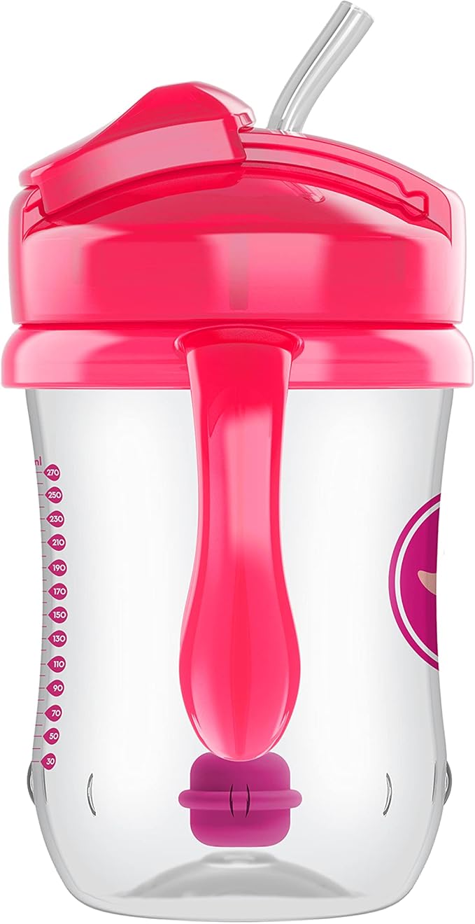 Dr. Brown's Baby's First Straw Cup Sippy Cup with Straw - PinkPurple - 9oz - 2pk - 6m