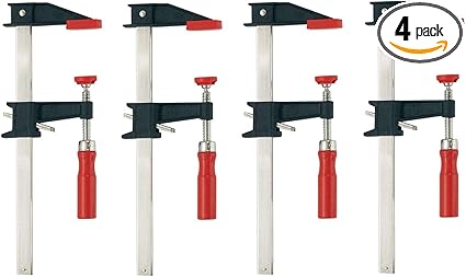 Bessey GSCC2.506 2.5-Inch x 6-Inch Economy Clutch Style Bar Clamp, 4 Pack
