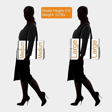 TOPDesign Utility Water Resistant Tote Bag with 13 Pockets, Top Zipper Closure  Thick Bottom Support, for Working Women