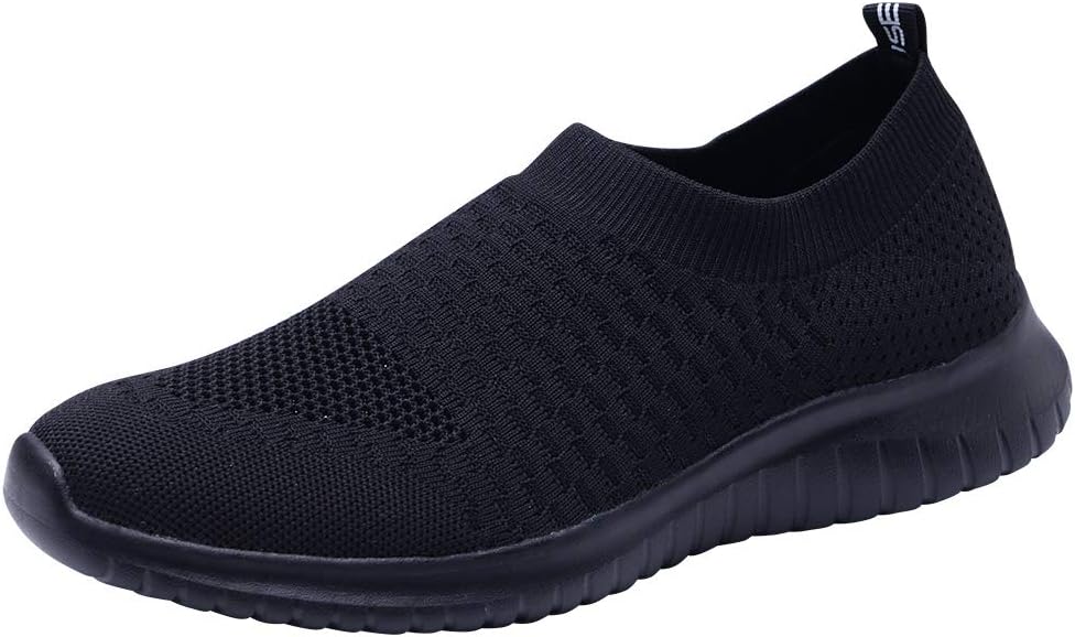 TIOSEBON Men's Slip On Walking Shoes Arch Support Knit Mesh Lightweight Casual Comfortable Gym Workout Running Tennis Travel Standing Sneakers