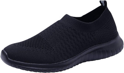 TIOSEBON Men's Slip On Walking Shoes Arch Support Knit Mesh Lightweight Casual Comfortable Gym Workout Running Tennis Travel Standing Sneakers