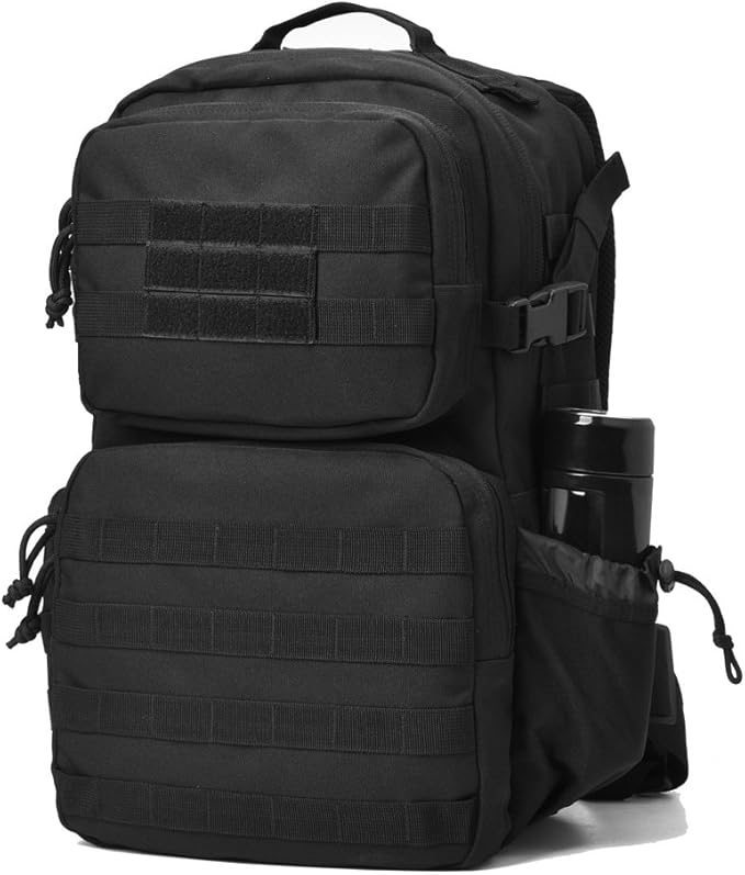 REEBOW GEAR Military Tactical Backpack Army Assault Pack Molle Bug Bag Backpacks Rucksack for Outdoor Sport Travel Hiking Camping Daypack Black