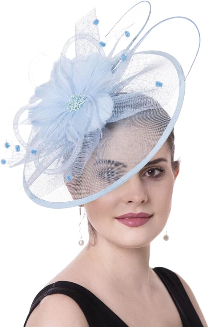 Lucky Leaf Women Girl Fascinators Hair Clip Hairpin Hat Feather Cocktail Wedding Tea Party Hat