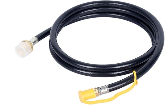 GasSaf 6FT Quick Connect Propane Hose for RV to Grill, 14" Quick Disconnect Lp Gas Line Connects 1 lb Portable Appliance to RV